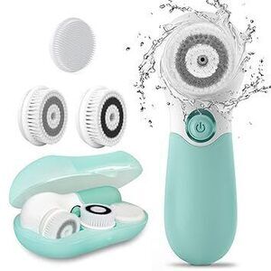 Facial Cleansing Brush Electric Facial Exfoliating Massage Brush With 3 Cleanser